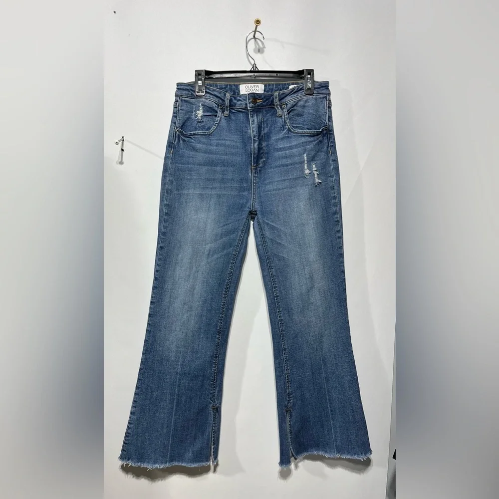 Oliver Logan High Rise Russel Split Flare Jeans Size 31 Inseam‎ 30”